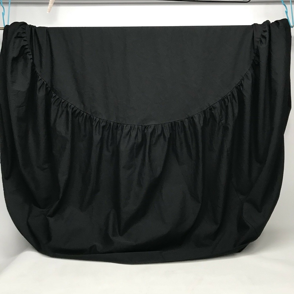 52" Tablecloth Round Black Custom Made Pleated